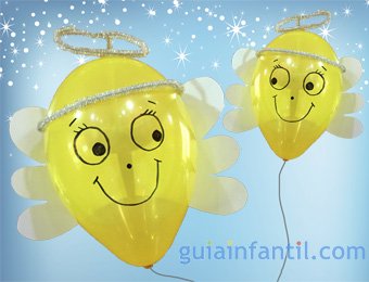 Ángel de globos para la Navidad