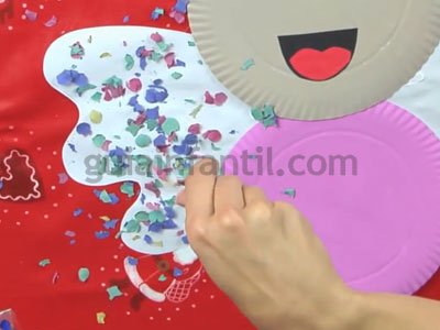 Ángel de Navidad con platos de cartón. Paso 5 Ángel de Navidad con platos de cartón. Paso 5