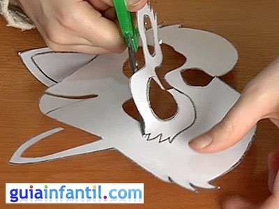 Antifaz de mapache paso 3