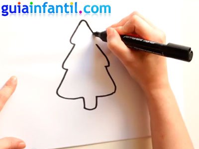 Cómo dibujar un árbol de Navidad paso a paso