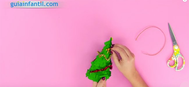 Árbol con flecos. Paso 4 Árbol con flecos. Paso 4