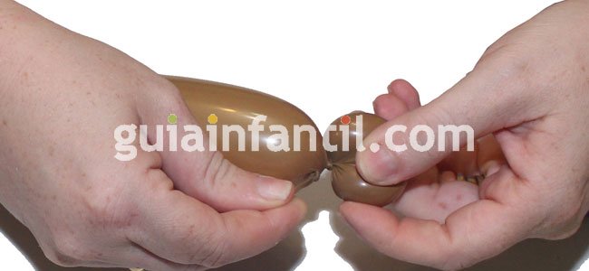 Árbol de Navidad con globos. Paso 2