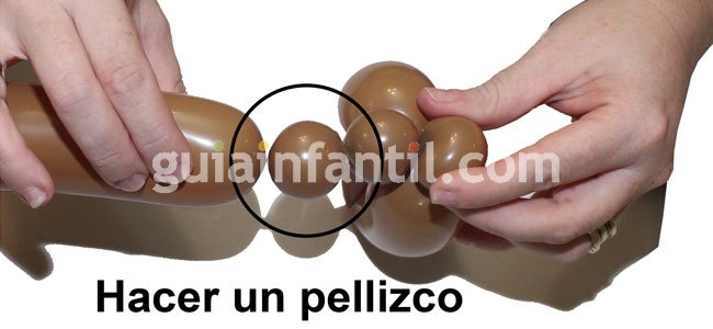 Árbol de Navidad con globos. Paso 3