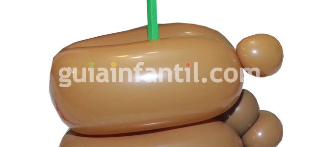 Árbol de Navidad con globos. Paso 4