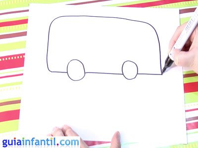 Dibujo de un autobús. Paso 2. Dibujo de un autobús. Paso 2.