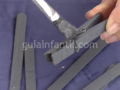 Avión con palos de helado. Paso 1 Avión con palos de helado. Paso 1