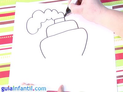 Dibujo de un barco. Paso 2. Dibujo de un barco. Paso 2.
