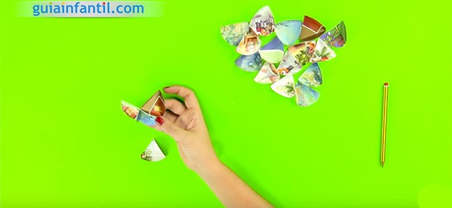 Bola de Navidad con cartón. Paso 4 Bola de Navidad con cartón. Paso 4