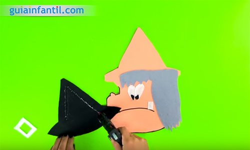 Bolso de bruja para Halloween. Paso 3 Bolso de bruja para Halloween. Paso 3