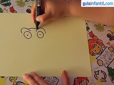 Dibujar un búho. Paso 1.