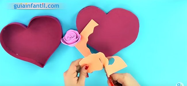 Caja de corazón. Paso 4