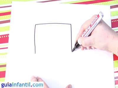 Dibujo de un camión. Paso 1.