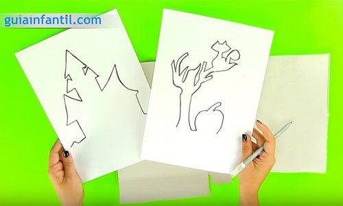 Casa encantada de Halloween. Paso 1