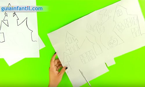 Casa encantada de Halloween. Paso 2