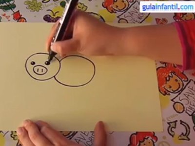 Aprende a dibujar un cerdo. Paso 2.