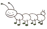 Aprender a dibujar un ciempiés.
