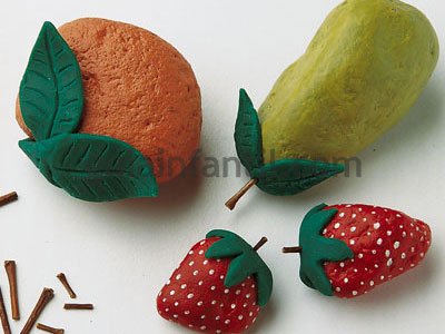 Cocofruteros con piedras. Paso 4.