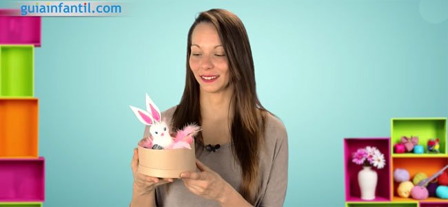 Conejito de Pascua de algodón. Paso 5 Conejito de Pascua de algodón. Paso 5