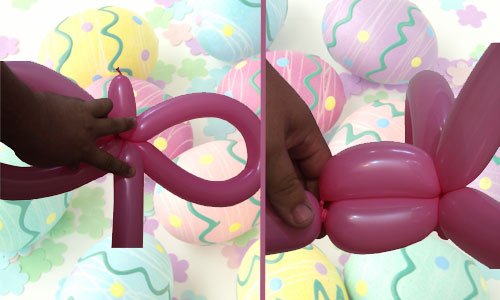 Conejo de Pascua con globos. Paso 2 Conejo de Pascua con globos. Paso 2