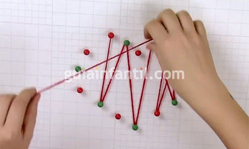 Cómo hacer un corazón de lana. Paso 3