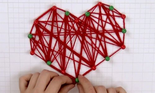 Cómo hacer un corazón de lana. Paso 4