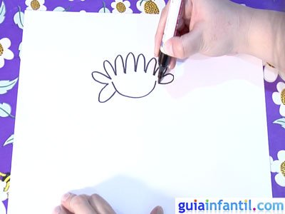 Dibujo de un crisantemo. Paso 1. Dibujo de un crisantemo. Paso 1.