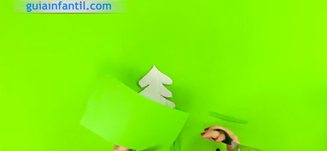 Arboles de Navidad y muñeco de nieve. Paso 1 Arboles de Navidad y muñeco de nieve. Paso 1