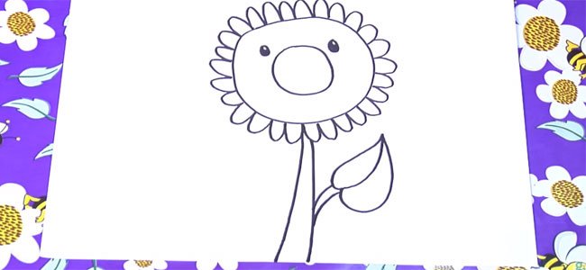 Dibujo de un girasol.