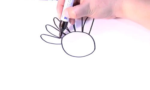 Dibujo de una margarita. Paso 1. Dibujo de una margarita. Paso 1.