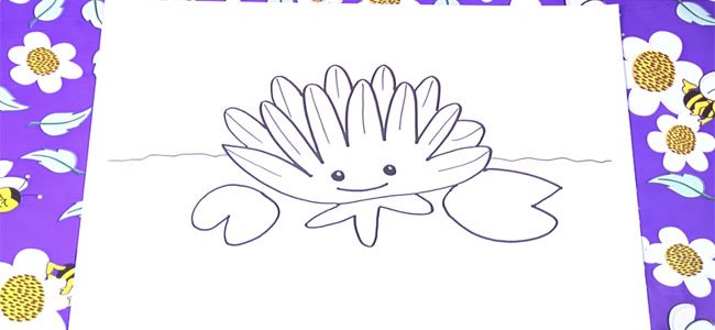 Dibujo de un nenúfar. Dibujo de un nenúfar.