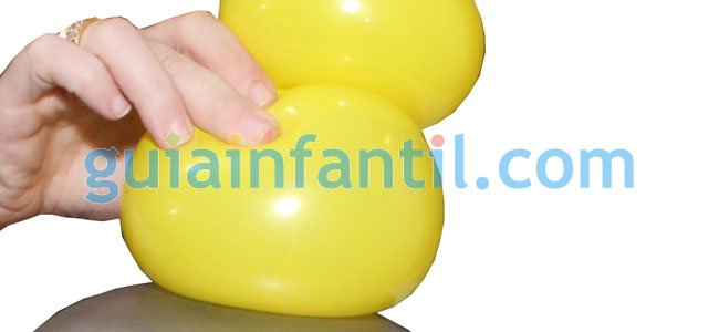 Elefante con globos. Paso 3 Elefante con globos. Paso 3