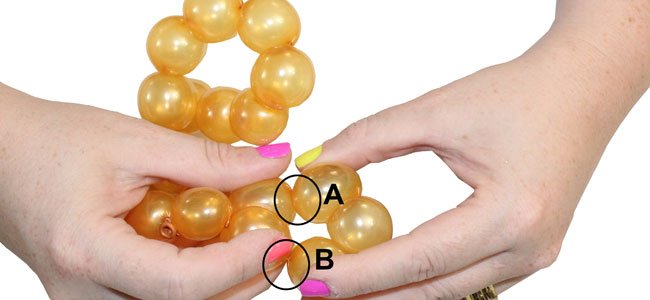 Estrella con globos. Paso 2 Estrella con globos. Paso 2