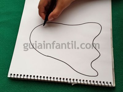 Dibujo fantasmas para decoración de Halloween