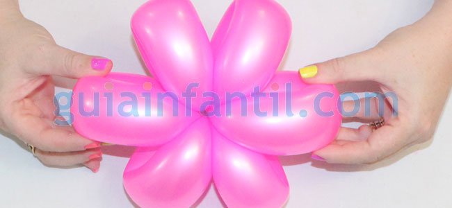 Flor con globos. Paso 5 Flor con globos. Paso 5