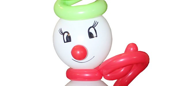 Muñeco de nieve con globos. Paso 8 Muñeco de nieve con globos. Paso 8