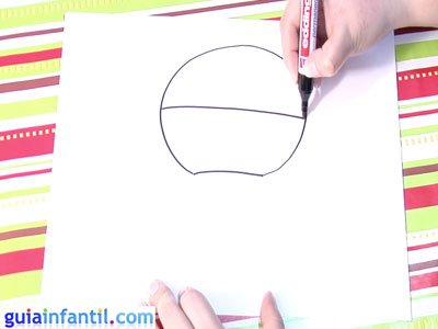 Dibujo de un globo. Paso 1. Dibujo de un globo. Paso 1.