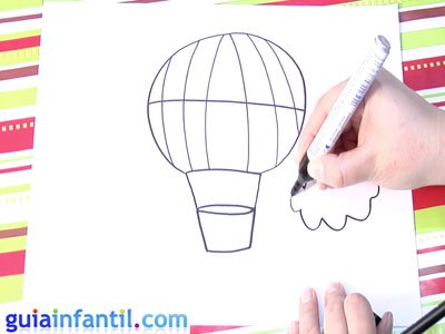 Dibujo de un globo. Paso 4. Dibujo de un globo. Paso 4.