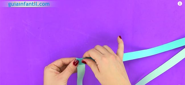 Guirnalda de origami. Paso 2
