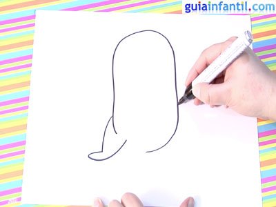 Dibujo león marino.Paso 1. Dibujo león marino.Paso 1.