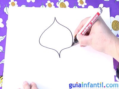 Dibujo de un lirio. Paso 1. Dibujo de un lirio. Paso 1.