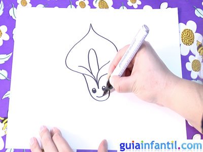 Dibujo de un lirio. Paso 3. Dibujo de un lirio. Paso 3.