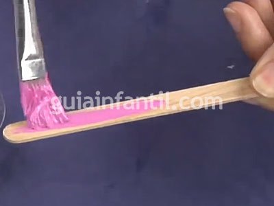 Abanico de palos de helado. Paso 1 Abanico de palos de helado. Paso 1