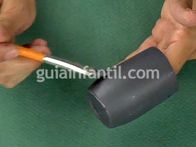 Manualidad de mula del Belén. Paso 2