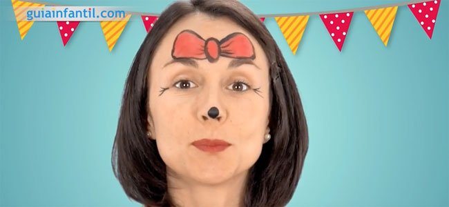 Maquillaje de Minnie. Paso 3