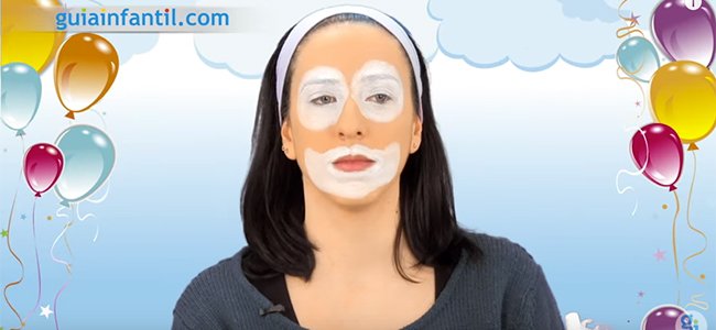 Maquillaje de payaso fácil. Paso 2