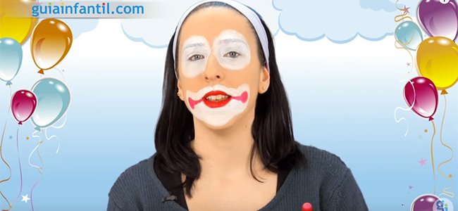 Maquillaje de payaso fácil. Paso 3