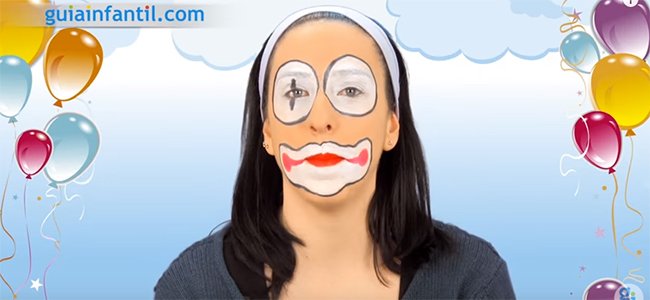 Maquillaje de payaso fácil. Paso 4