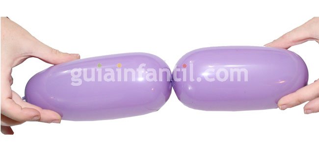 Mariposa con globos. Paso 1