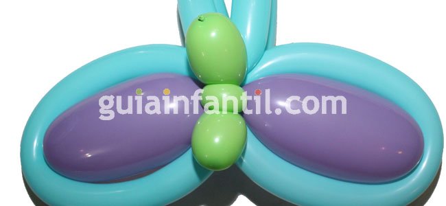 Mariposa con globos. Paso 5