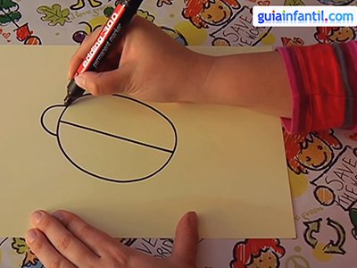 Dibujar una mariquita. Paso 1.